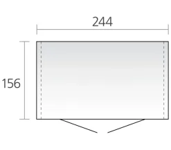 biohort Gerätehaus Europa 3, ca. B244/H203/T156 cm Silber Hot