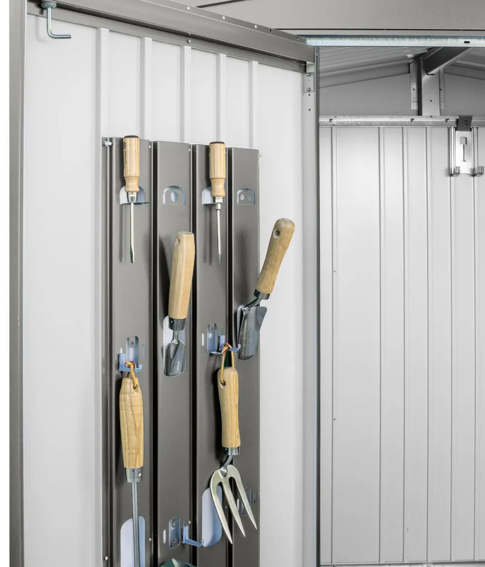 biohort Gartenhäuser & Gerätehäuser - Gerätehaus Europa 3, ca. B244/H203/T156 cm Quarzgrau
