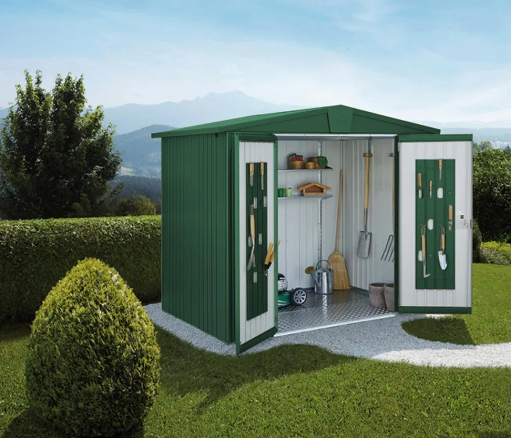 biohort Gartenhäuser & Gerätehäuser - Gerätehaus Europa 3, ca. B244/H203/T156 cm Dunkelgrün