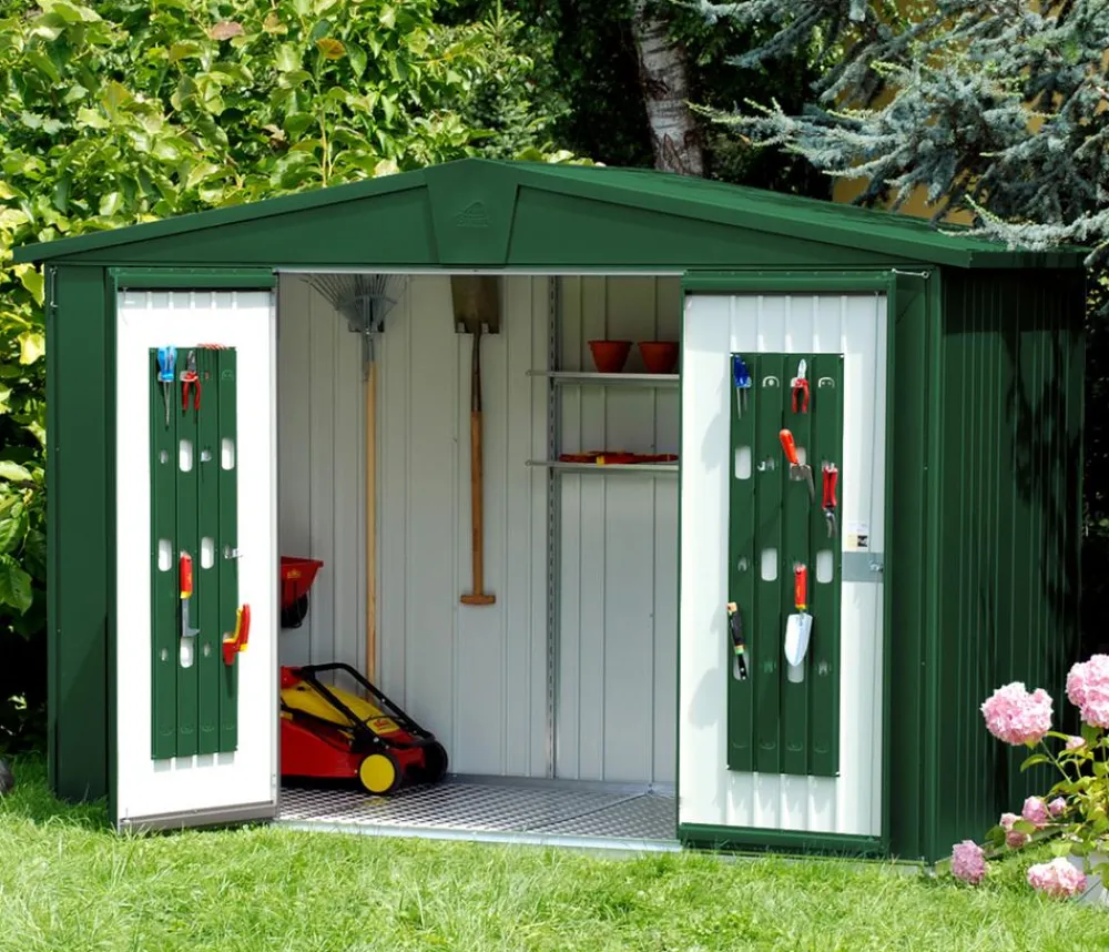 biohort Gartenhäuser & Gerätehäuser - Gerätehaus Europa 3, ca. B244/H203/T156 cm Dunkelgrün