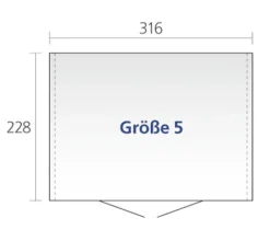 biohort Gerätehaus Europa 5, ca. B316/H209/T228 cm Quarzgrau Clearance