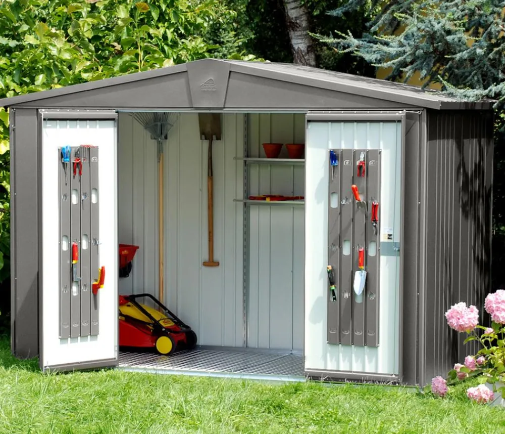 biohort Gerätehaus Europa 5, ca. B316/H209/T228 cm Quarzgrau Clearance
