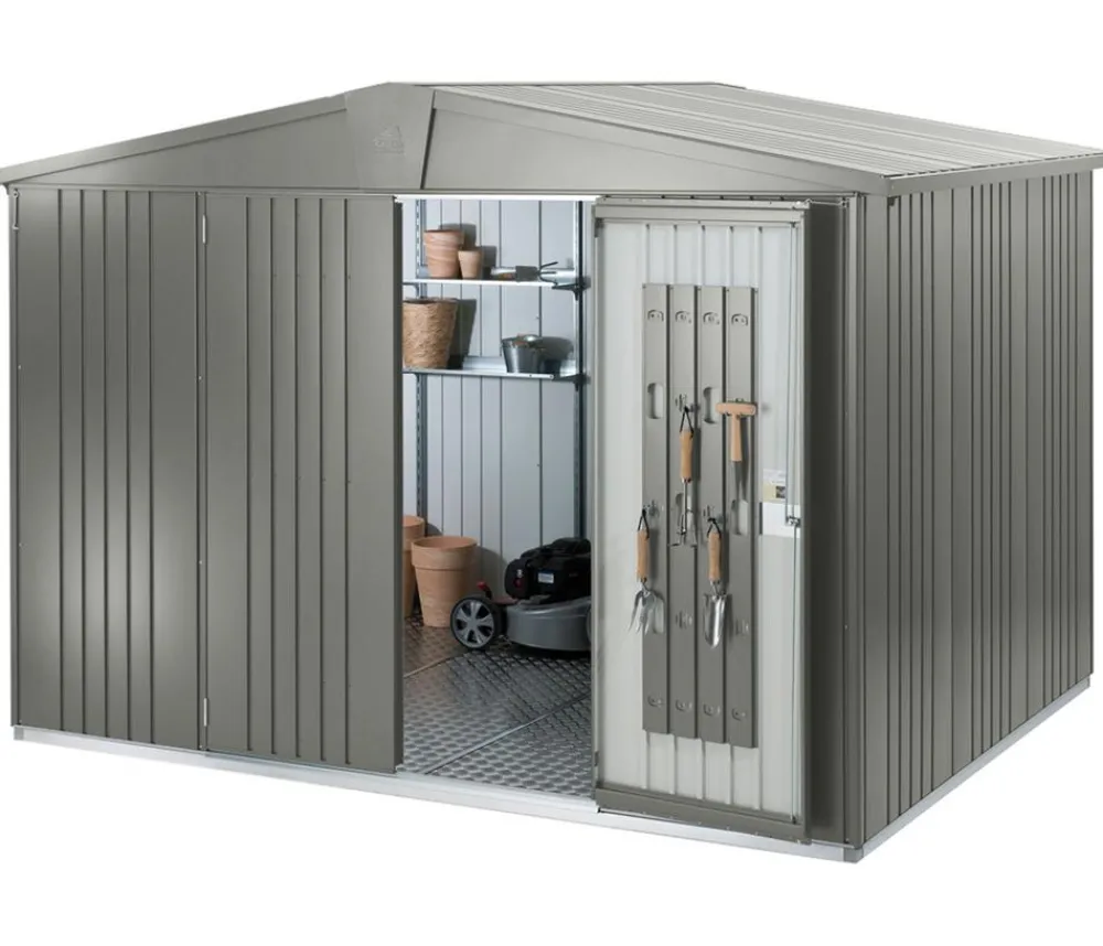 biohort Gerätehaus Europa 5, ca. B316/H209/T228 cm Quarzgrau Clearance