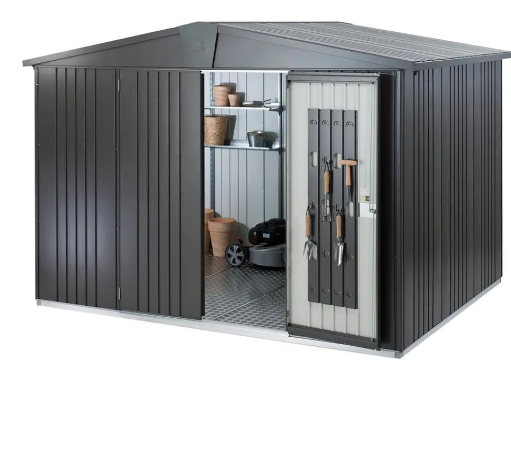 biohort Gartenhäuser & Gerätehäuser - Gerätehaus Europa 5, ca. B316/H209/T228 cm Dunkelgrau