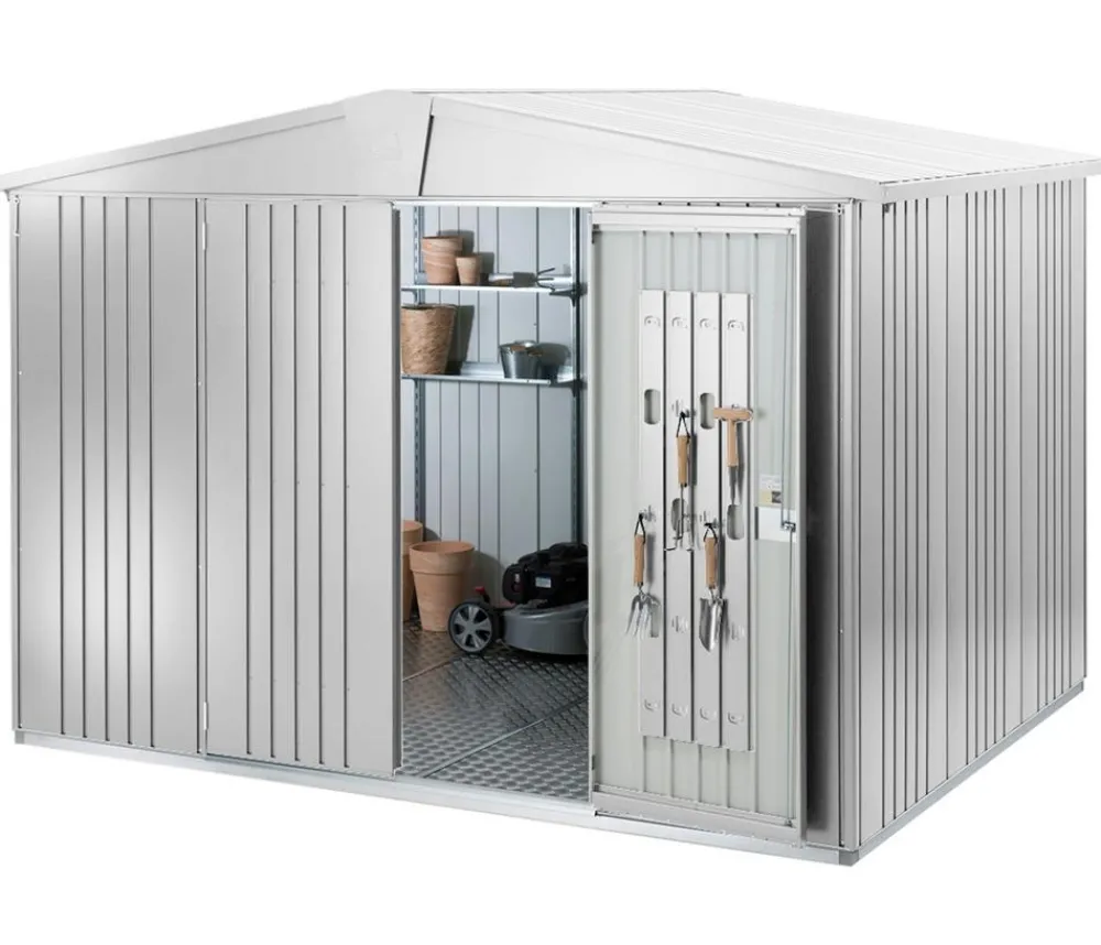 biohort Gartenhäuser & Gerätehäuser - Gerätehaus Europa 5, ca. B316/H209/T228 cm Silber