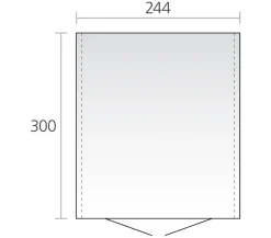 biohort Gerätehaus Europa 6, ca. B244/H203/T300 cm Dunkelgrau Hot