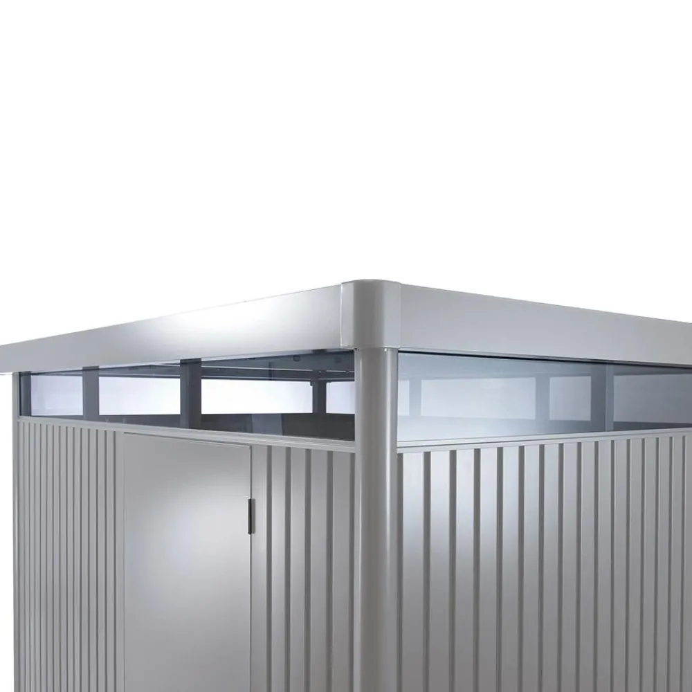 biohort Gartenhäuser & Gerätehäuser - Gerätehaus HighLine H3, ca. B275/H222/T235 cm Silber