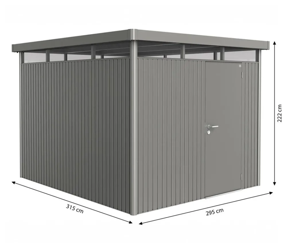 biohort Gerätehaus HighLine H5, ca. B275/H222/T315 cm Quarzgrau Hot