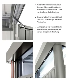 biohort Gartenhäuser & Gerätehäuser > Gerätehaus HighLine H4, ca. B275/H222/T275 cm