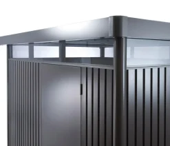 biohort Gartenhäuser & Gerätehäuser - Gerätehaus HighLine H4, ca. B275/H222/T275 cm Silber