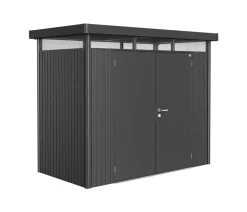 biohort Gartenhäuser & Gerätehäuser - Gerätehaus HighLine H4, ca. B275/H222/T275 cm Silber