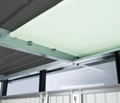 biohort Gartenhäuser & Gerätehäuser - Gerätehaus HighLine H4, ca. B275/H222/T275 cm Silber