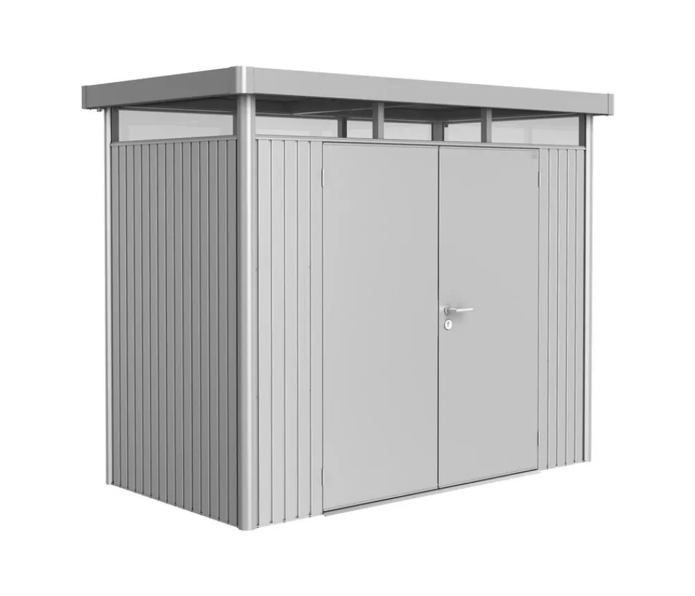 biohort Gerätehaus HighLine H1, ca. B275/H222/T155 cm Silber Outlet