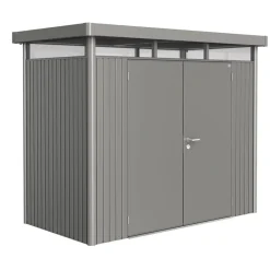 biohort Gartenhäuser & Gerätehäuser - Gerätehaus HighLine H1, ca. B275/H222/T155 cm Quarzgrau