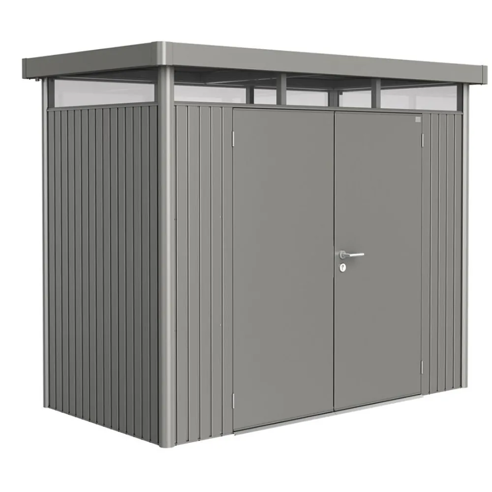 biohort Gartenhäuser & Gerätehäuser - Gerätehaus HighLine H1, ca. B275/H222/T155 cm Quarzgrau