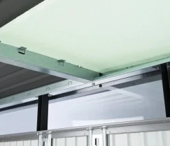 biohort Gartenhäuser & Gerätehäuser - Gerätehaus HighLine H1, ca. B275/H222/T155 cm Dunkelgrau