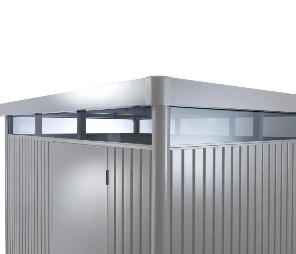 biohort Gartenhäuser & Gerätehäuser - Gerätehaus HighLine H1, ca. B275/H222/T155 cm Silber