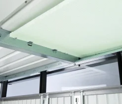 biohort Gartenhäuser & Gerätehäuser - Gerätehaus HighLine H1, ca. B275/H222/T155 cm Silber