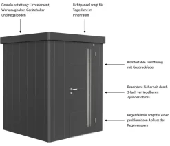 biohort Gerätehaus Neo A Dunkelgrau Sale