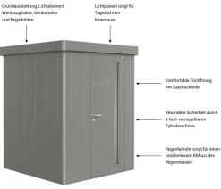 biohort Gerätehaus Neo A Quarzgrau Online