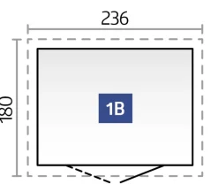 biohort Gerätehaus Neo 1B, ca. B236/H222/T180 cm Quarzgrau Best