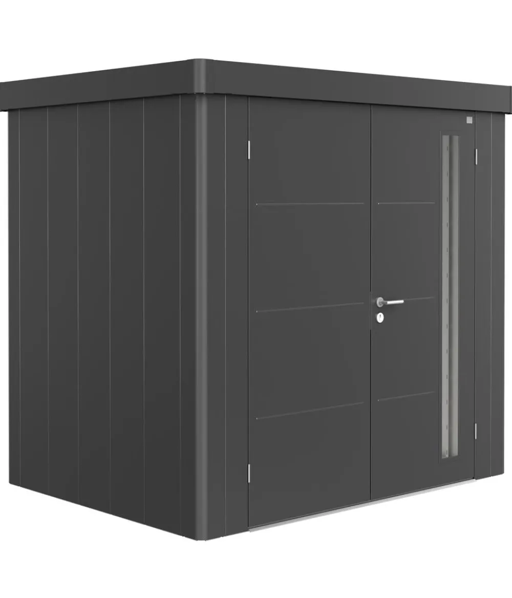 biohort Gartenhäuser & Gerätehäuser - Gerätehaus Neo 1B, ca. B236/H222/T180 cm Dunkelgrau