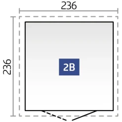 biohort Gartenhäuser & Gerätehäuser > Gerätehaus Neo 2B, ca. B236/H222/T236 cm