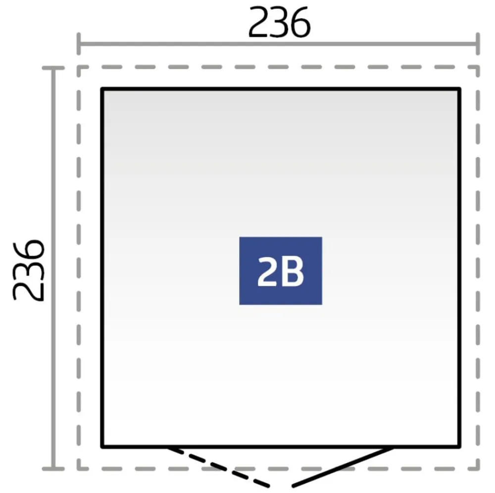 biohort Gartenhäuser & Gerätehäuser > Gerätehaus Neo 2B, ca. B236/H222/T236 cm