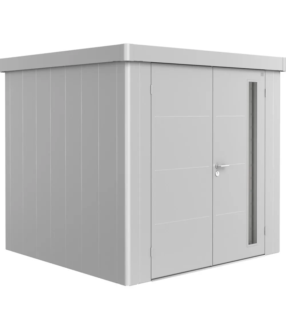 biohort Gartenhäuser & Gerätehäuser - Gerätehaus Neo 2B, ca. B236/H222/T236 cm Silber