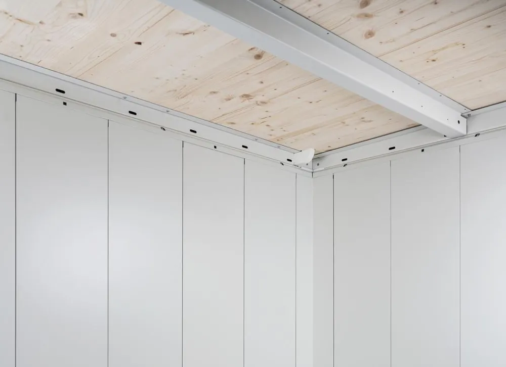 biohort Gartenhäuser & Gerätehäuser - Gerätehaus Neo 4B, ca. B236/H222/T348 cm Silber