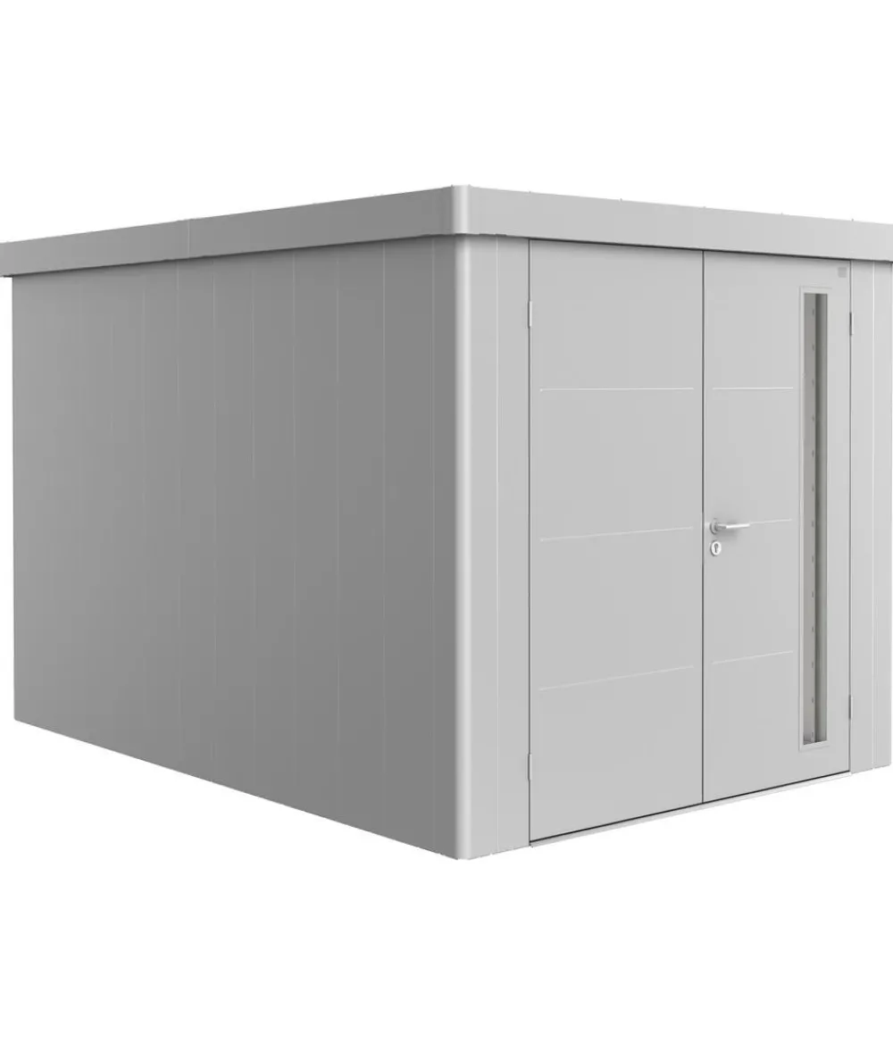biohort Gartenhäuser & Gerätehäuser - Gerätehaus Neo 4B, ca. B236/H222/T348 cm Silber