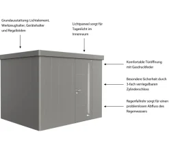 biohort Gartenhäuser & Gerätehäuser > Gerätehaus Neo 2C, ca. B292/H222/T236 cm