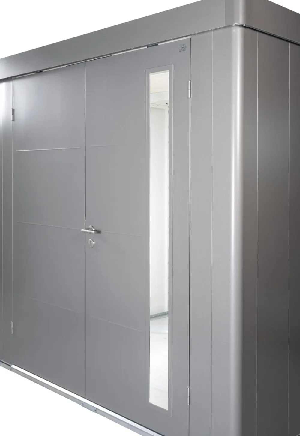 biohort Gerätehaus Neo 3C, ca. B292/H222/T292 cm Silber Clearance
