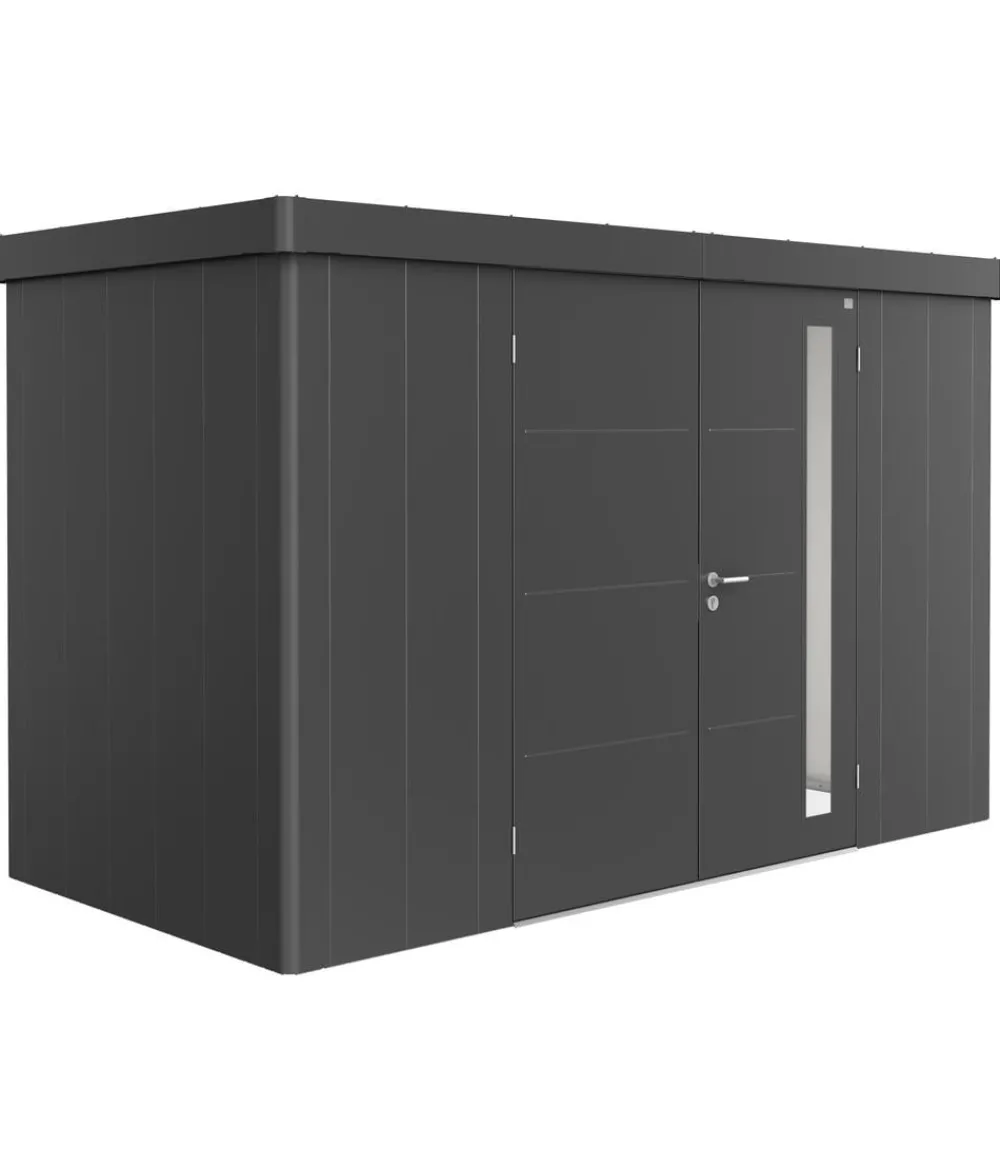biohort Gartenhäuser & Gerätehäuser - Gerätehaus Neo 4D, ca. B348/H222/T348 cm Silber