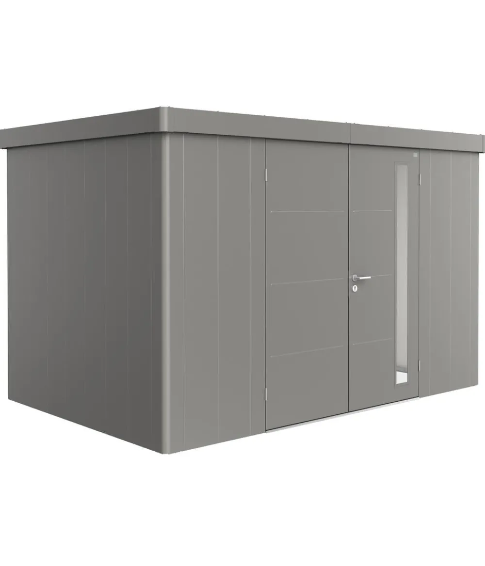 biohort Gartenhäuser & Gerätehäuser - Gerätehaus Neo 2D, ca. B348/H222/T236 cm Quarzgrau