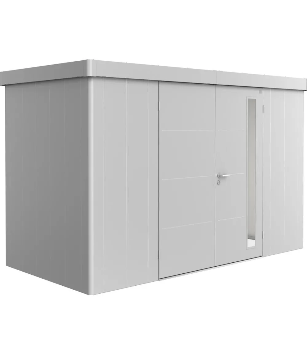 biohort Gartenhäuser & Gerätehäuser - Gerätehaus Neo 1D, ca. B348/H222/T180 cm Silber