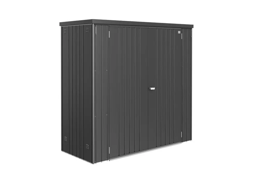 biohort Gartenschränke & Minigaragen - Geräteschrank 190, ca. B190/H182,5/T83 cm Dunkelgrau