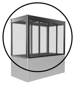 biohort Gewächshaus Zubehör > Gewächshausaufsatz Florentina für Größe 2 x 1 m, ca. B201,6/H136,4/T104 cm