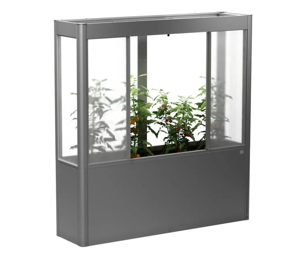 biohort Gewächshäuser - Gewächshaus Florentina 2 x 0,5 MAXI, ca. B201,6/H213,4/T54,7 cm Quarzgrau