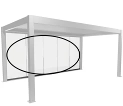 biohort Glasschiebewand für Pergolen Klarglas 5,5 m, ca. B512,5/H234,9/T6,9 cm Quarzgrau Online