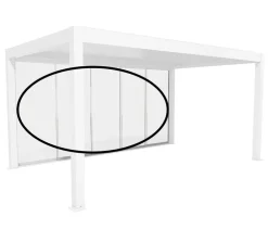 biohort Pergolen - Glasschiebewand für Pergolen Klarglas 5 m, ca. B475,5/H234,9/T6,9 cm Weiß