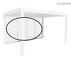 biohort Pergolen - Glasschiebewand für Pergolen Klarglas 4 m, ca. B364,5/H234,9/T9 cm Weiß