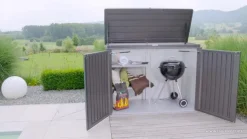 biohort Gartenschränke & Minigaragen - HighBoard 200, ca. B200/H127/T84 cm Quarzgrau