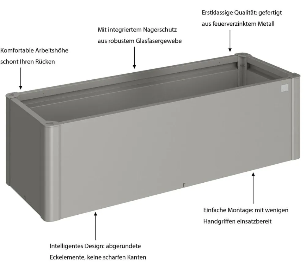 biohort Hochbeet Belvedere 150 Quarzgrau Hot