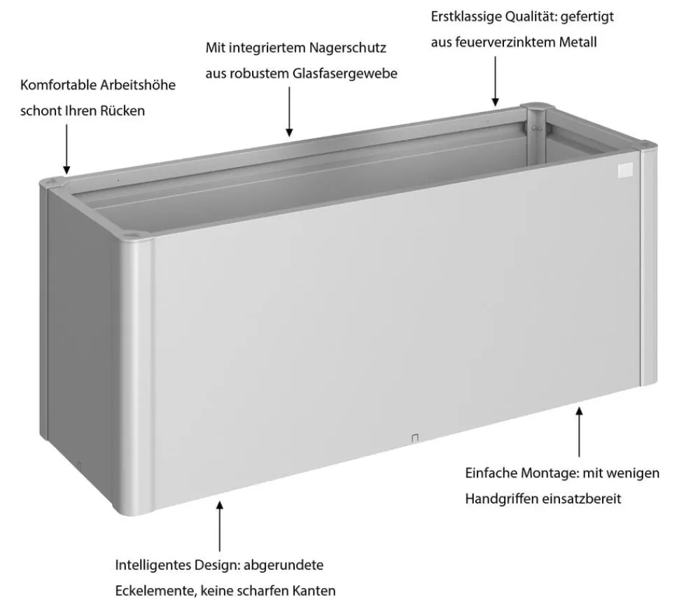 biohort Hochbeet Belvedere 150 Silber