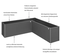 biohort Hochbeet Belvedere L200 Dunkelgrau Clearance