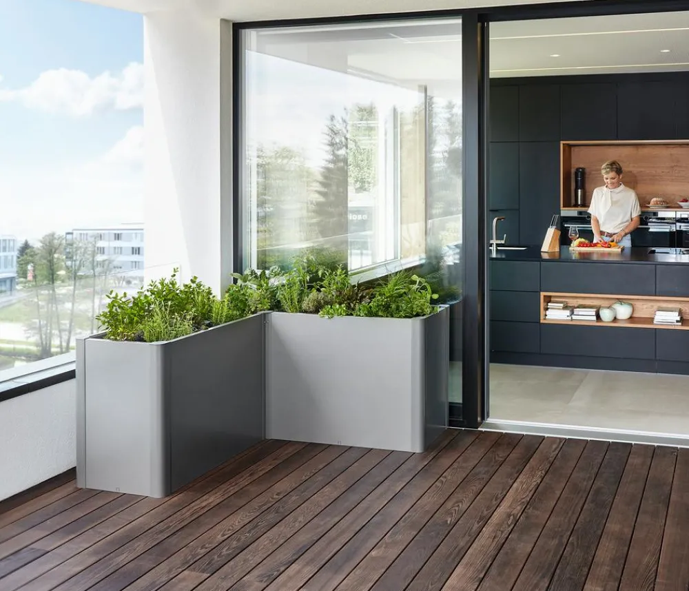 biohort Hochbeete & Frühbeete - Hochbeet Belvedere L200 Quarzgrau