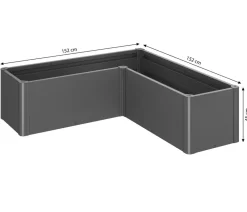 biohort Hochbeete & Frühbeete - Hochbeet Belvedere L200 Quarzgrau
