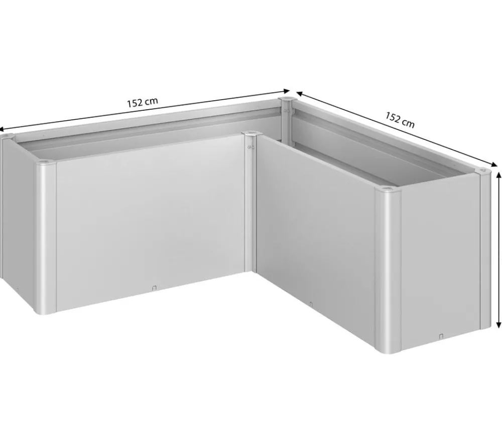 biohort Hochbeet Belvedere L150 Silber Outlet