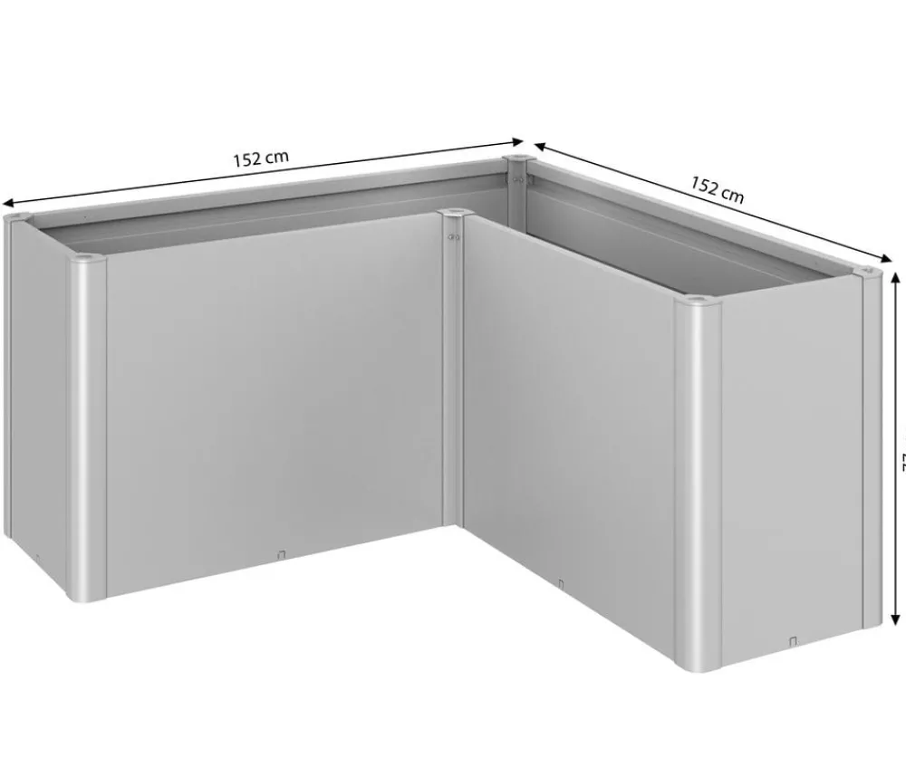 biohort Hochbeete & Frühbeete - Hochbeet Belvedere L150 Silber